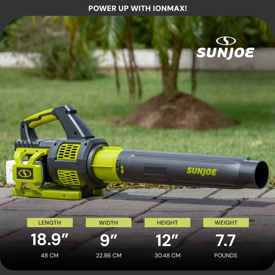 Sun Joe Cordless Brushless Turbine Jet Blower with Battery/Charger, (Open Box)