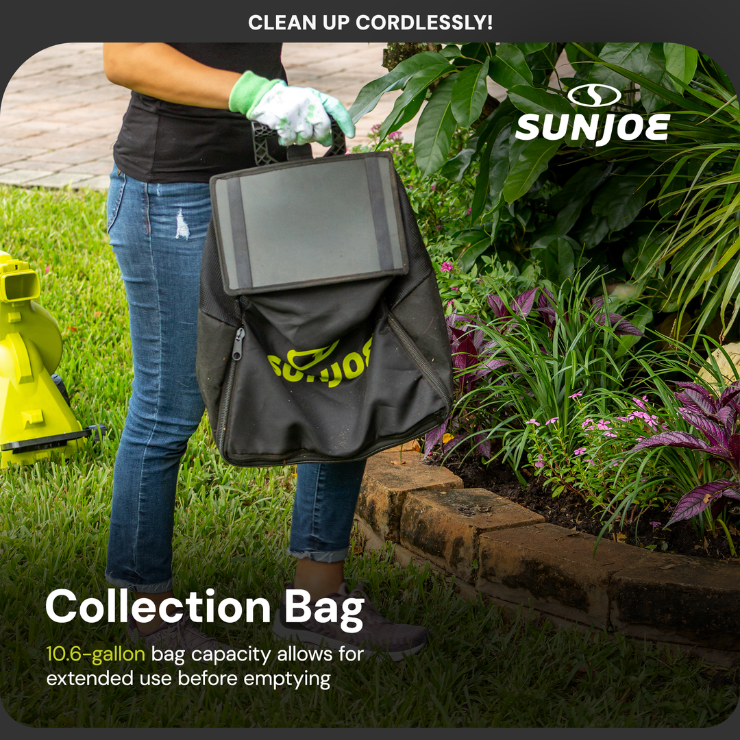 Sun Joe 48V Cordless Garden Vacuum Kit w/Battery & Charger, 24V-X2-OGV(Open Box)