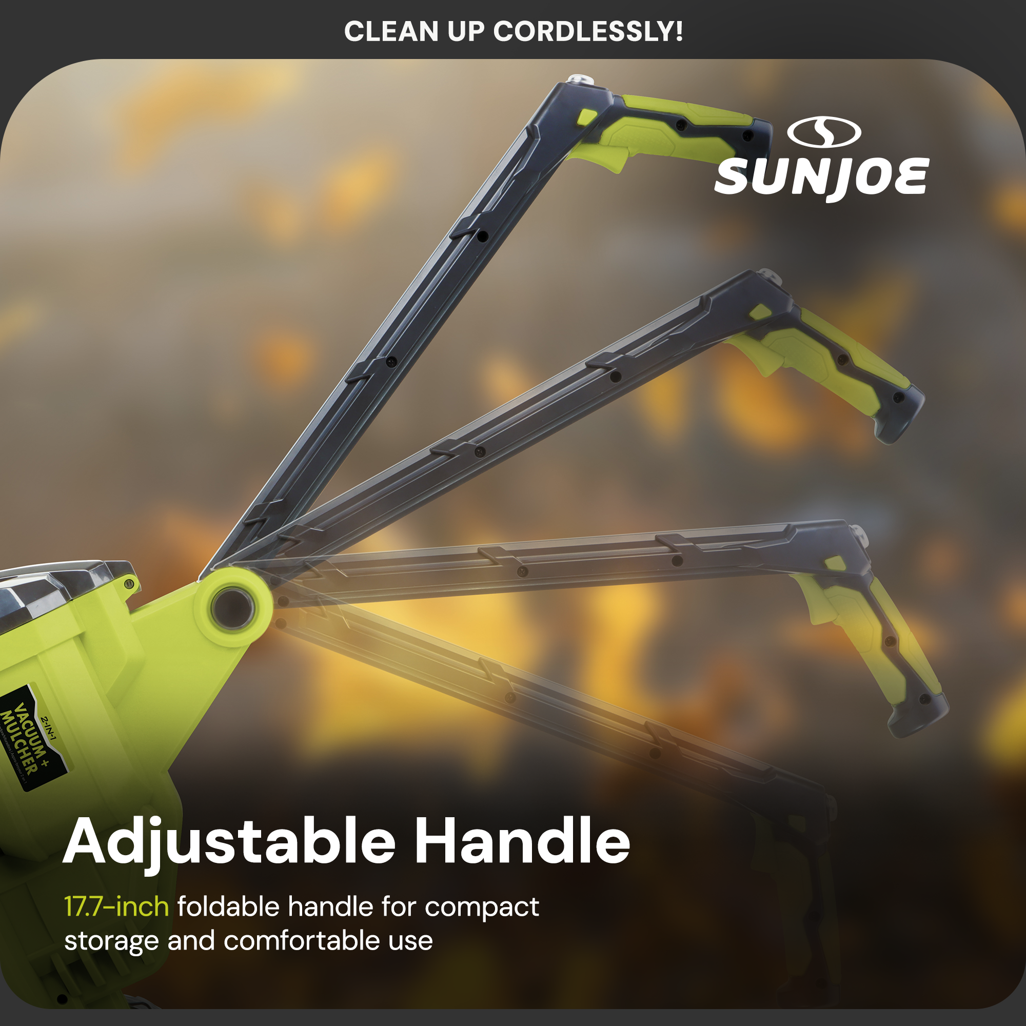 Sun Joe 48V Cordless Garden Vacuum Kit w/Battery & Charger, 24V-X2-OGV(Open Box) - VMInnovations