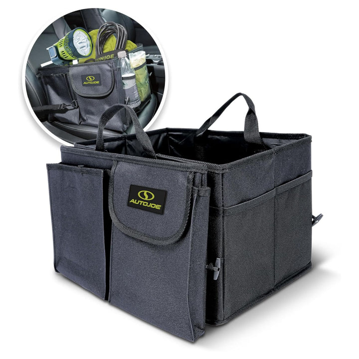 Auto Joe Collapsible Trunk Organizer Storage Caddy w/ Staps for Auto Accessories