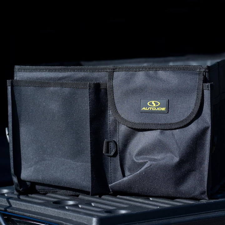 Auto Joe Collapsible Trunk Organizer Storage Caddy with Staps, ATJ-CTSO-BLK