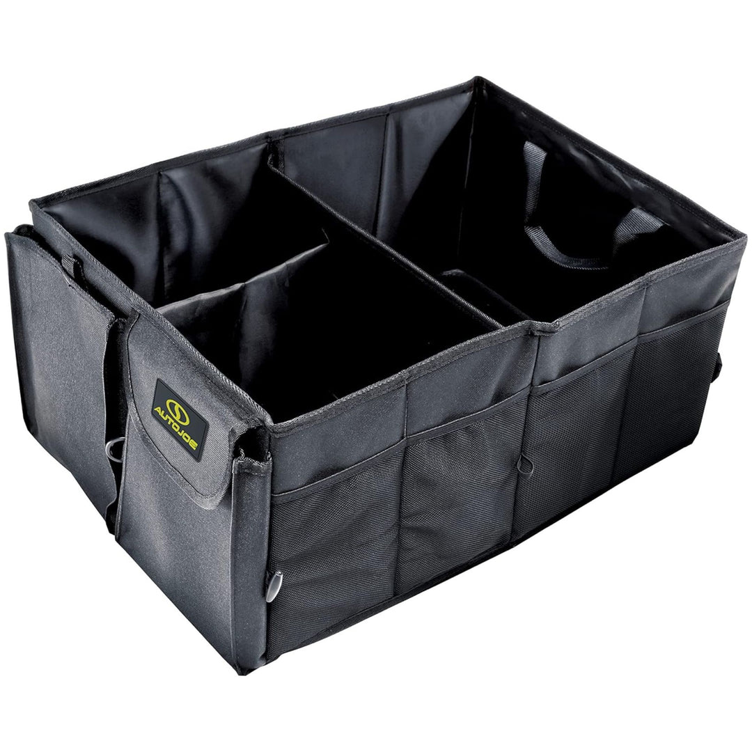 Auto Joe Collapsible Trunk Organizer Storage Caddy with Staps, ATJ-CTSO-BLK