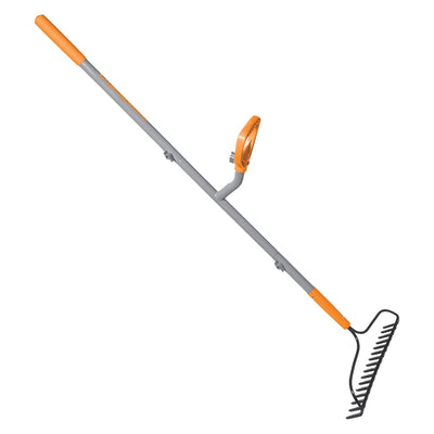 ErgieShovel 54 Inch Steel Bow Rake, Ergonomic Dual Handles, 16 Tines (Open Box)