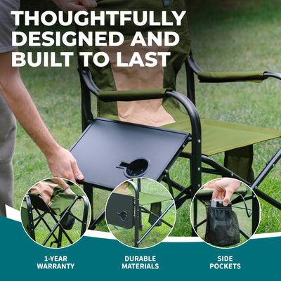 Bliss Hammocks 24V Heated, Folding Chair w/Battery & 3 Heat Settings (Open Box) - VMInnovations