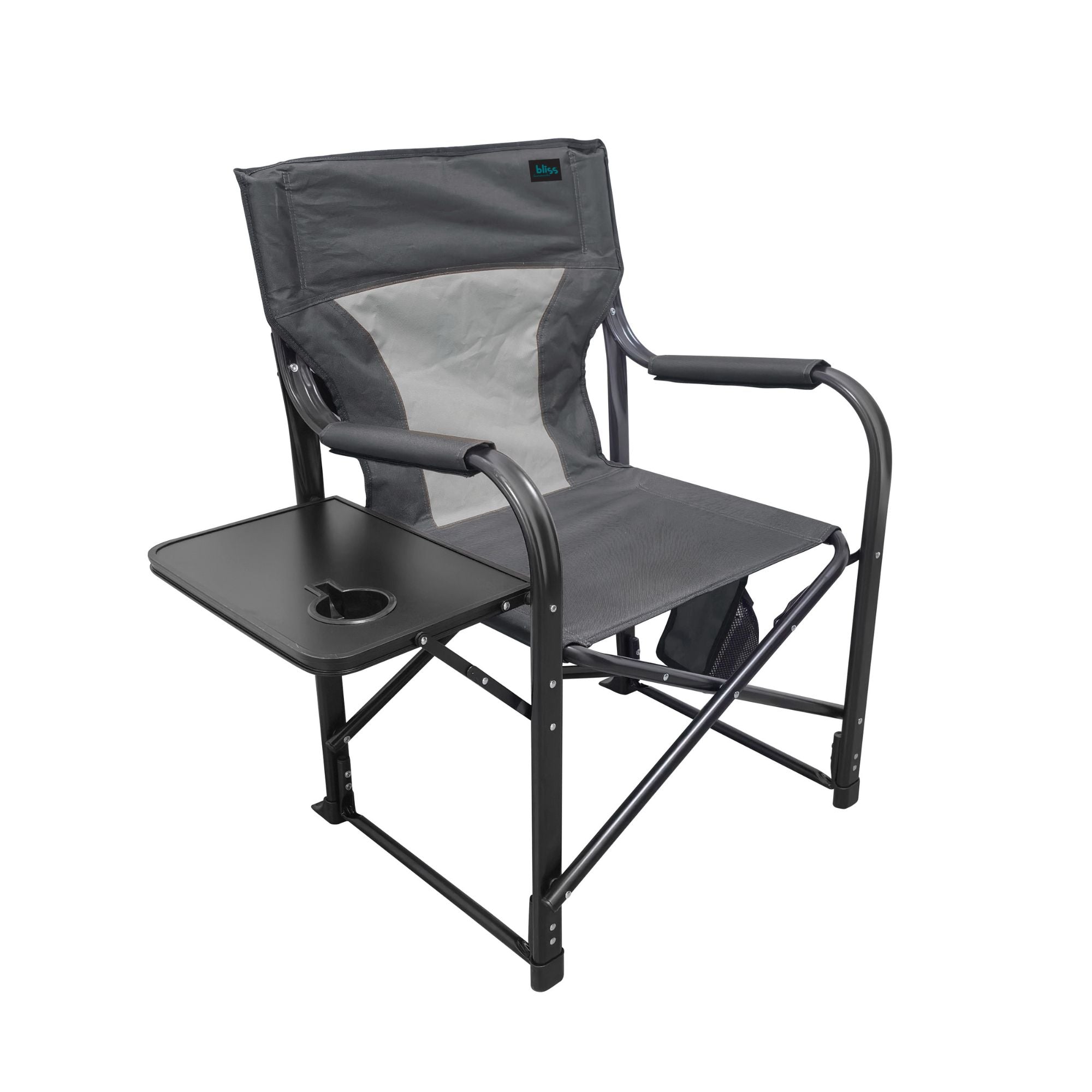 Bliss Hammocks 24V Heated Seat, Folding Chair w/Battery & 3 Heat Settings, Gray - VMInnovations