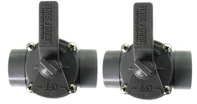 2) Jandy Zodiac 3407 1.5" To 2" 2 Port Space Saver Plumbing Valve Positive Seal - VMInnovations