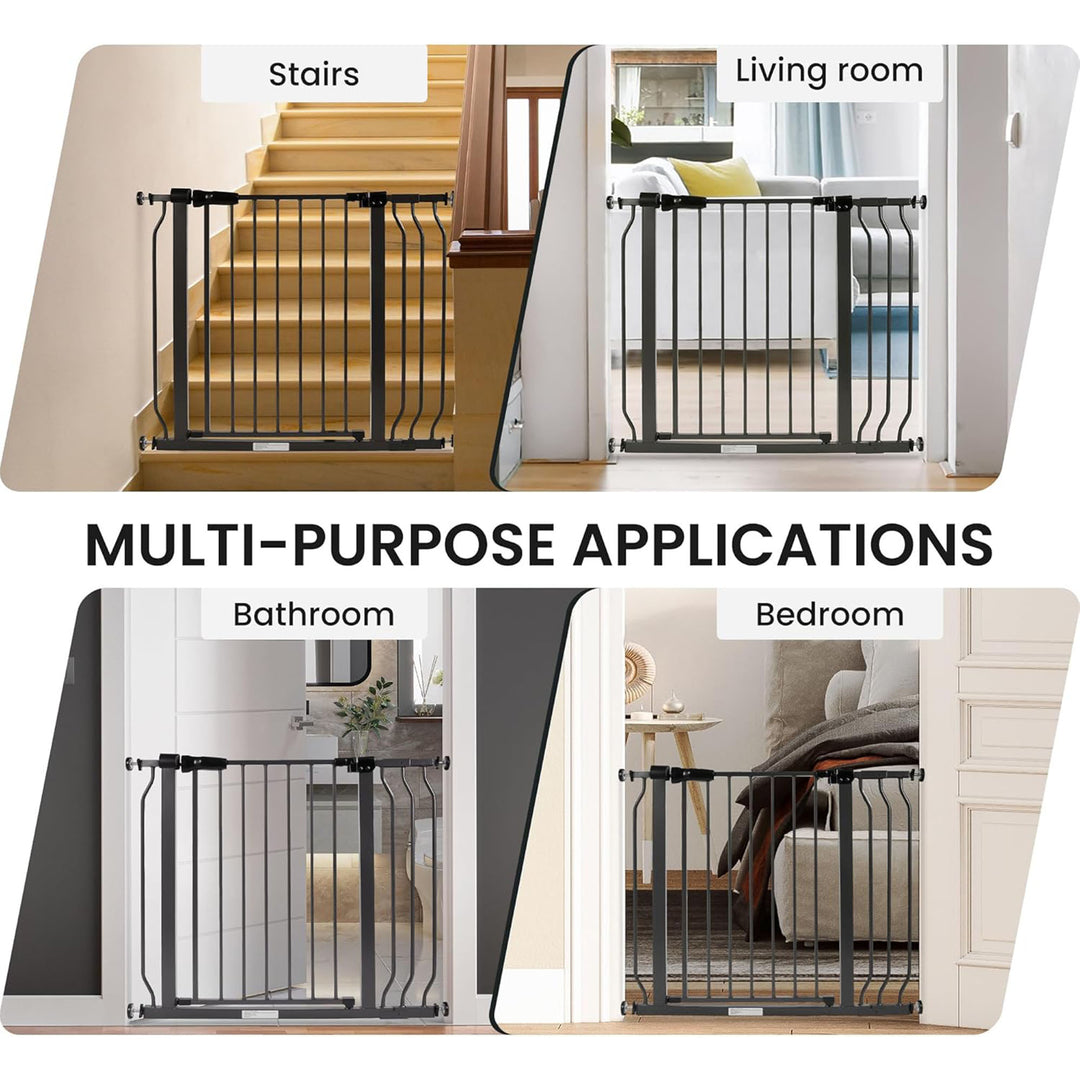 BalanceFrom Walk Thru Safety Gate, Baby & Pet, Doorways, 30”, Graphite(Open Box)