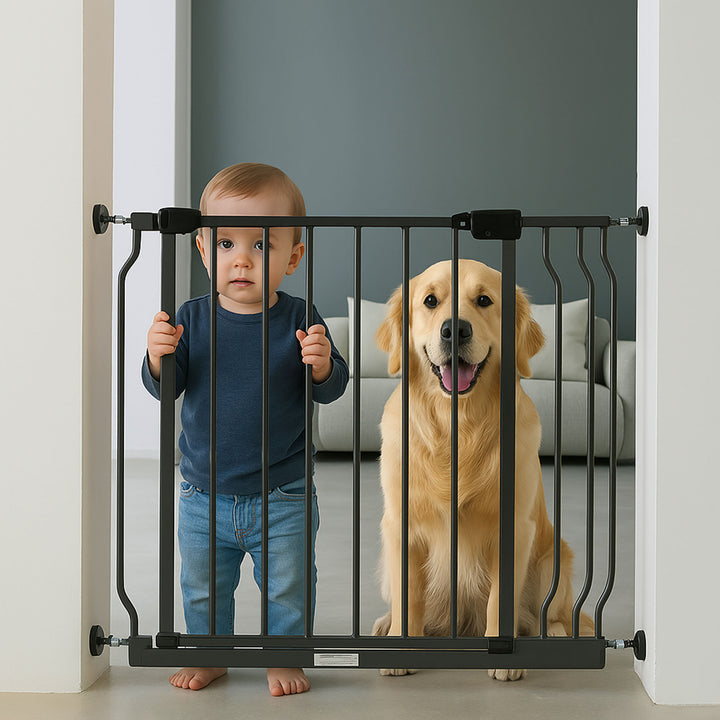 BalanceFrom Walk Thru Safety Gate, Baby & Pet, Doorways, 30”, Graphite(Open Box)