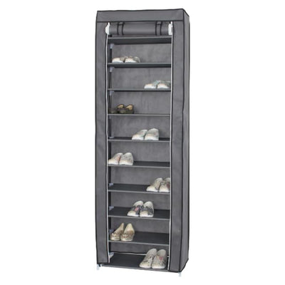 Neat Living 10 Tier Shoe Organizer Rack, Storage Shelves & Cover (Open Box) - VMInnovations