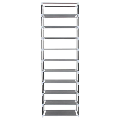 Neat Living 10 Tier Shoe Organizer Rack, Storage Shelves & Cover (Open Box) - VMInnovations