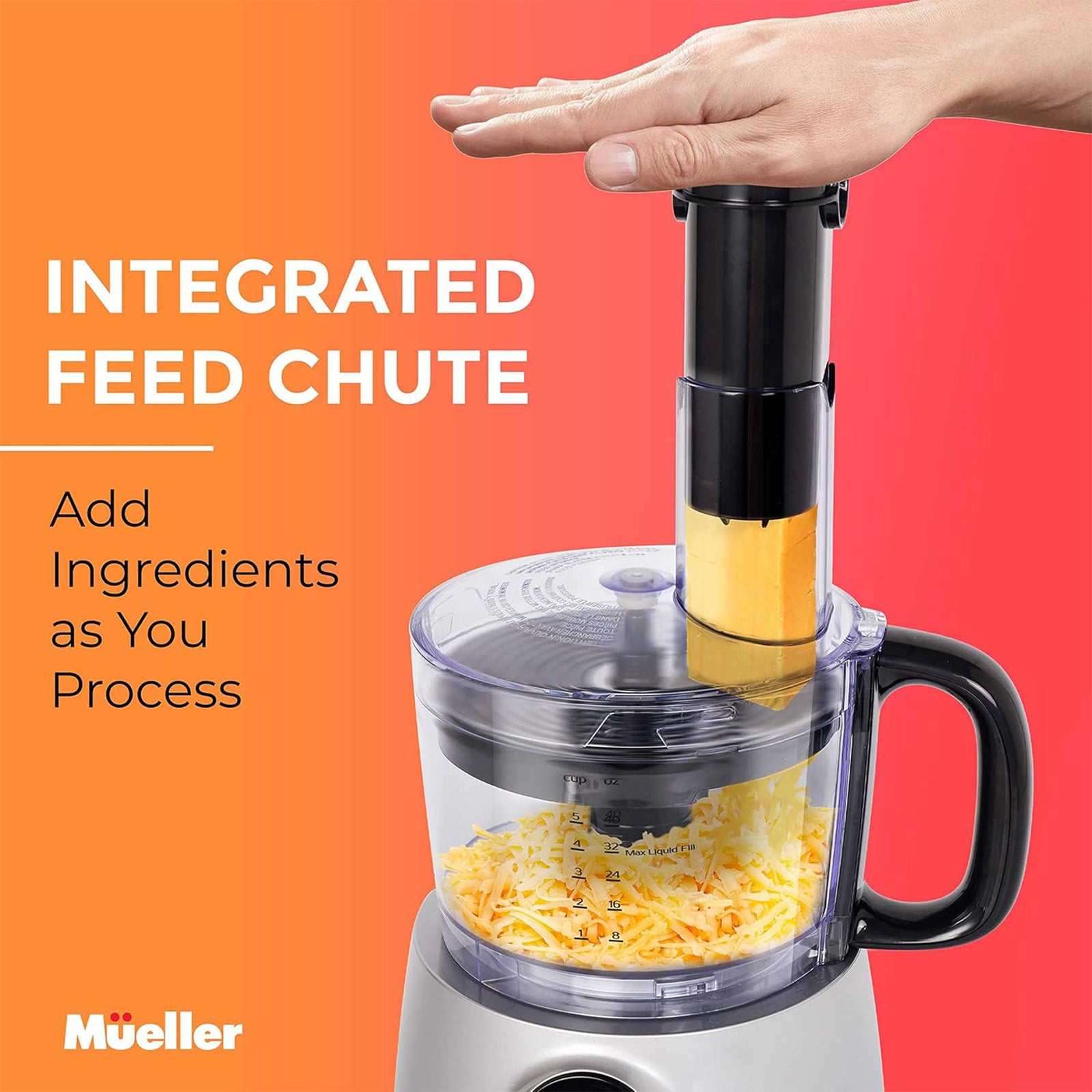 Mueller UltraPrep Food Processor Chopper, Multifunction Kitchen Appliance, 8 Cup - VMInnovations