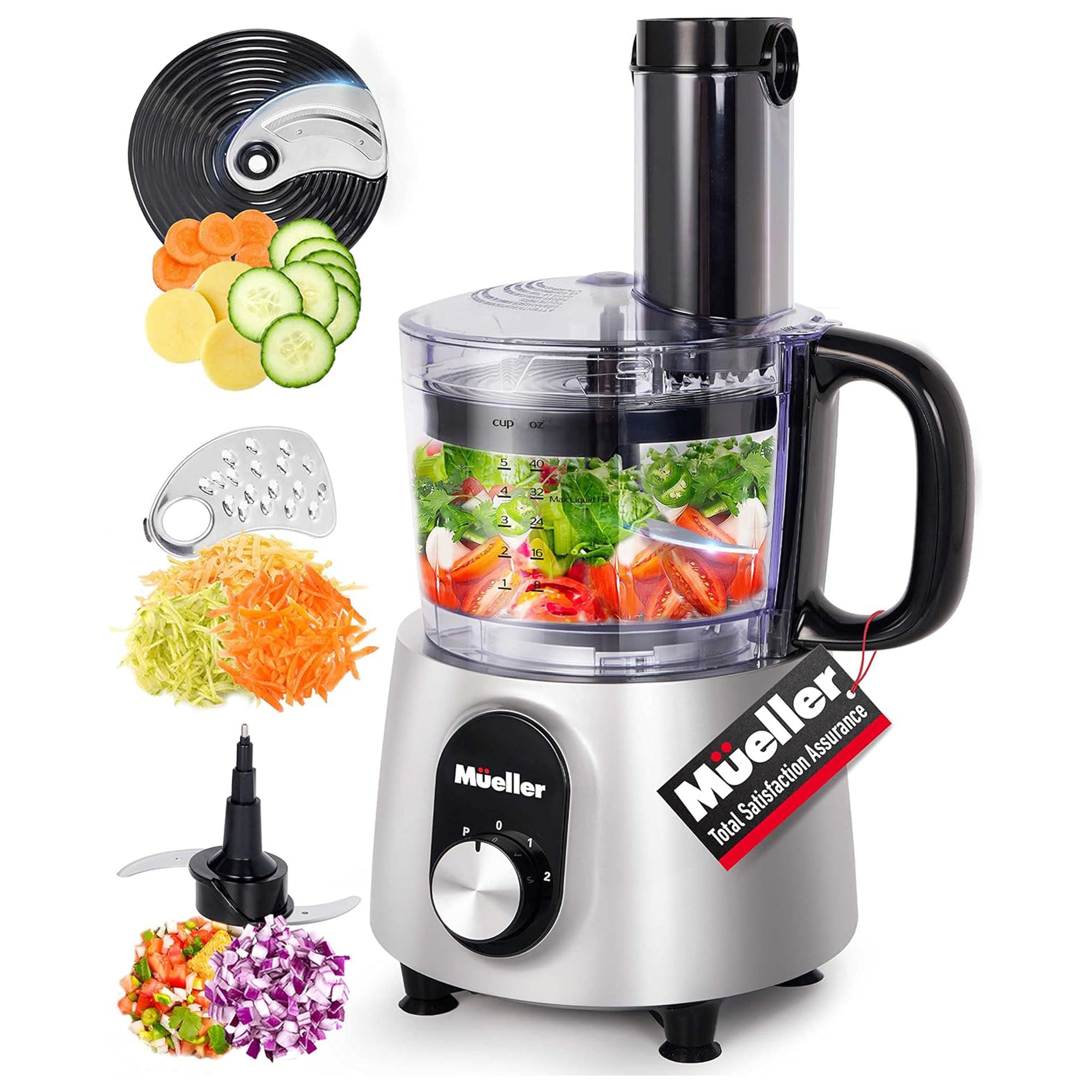 Mueller UltraPrep Food Processor Chopper, Multifunction Kitchen Appliance, 8 Cup - VMInnovations