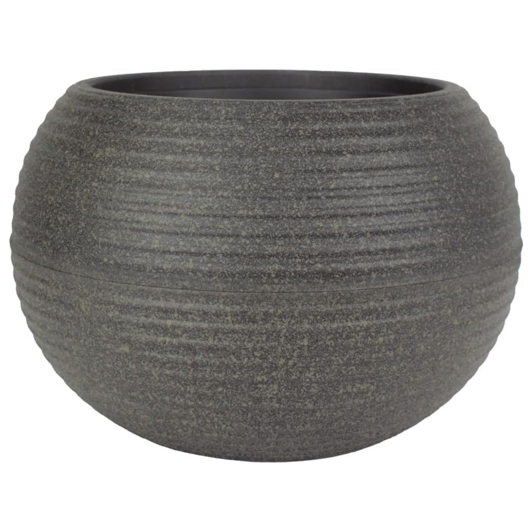 The HC Companies 10" Atlas Sphere Planter, Plastic Plant Pot, Brown (Open Box)