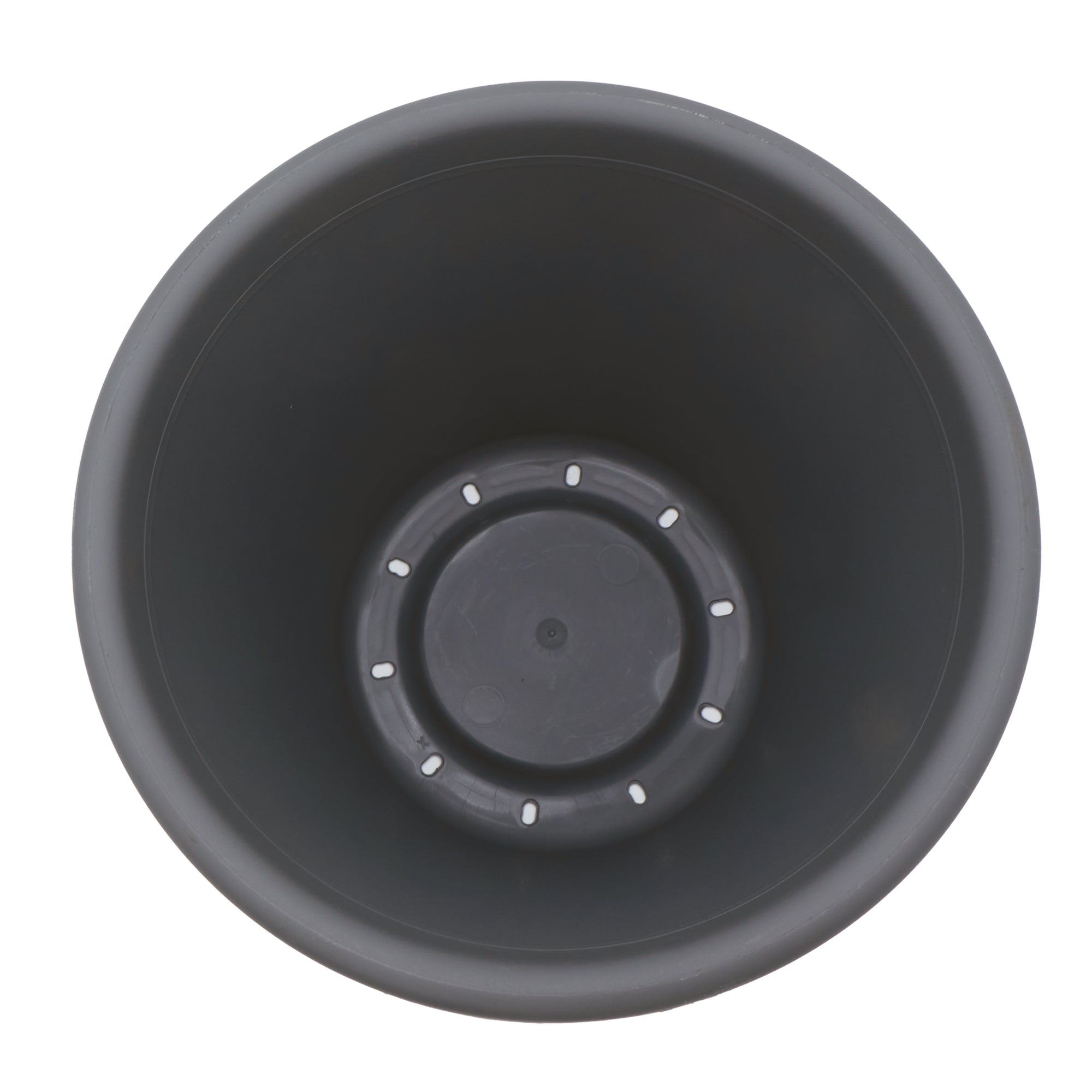 The HC Companies 14 Inch Round Classic Planter, Plastic Plant Pot, Warm Gray - VMInnovations