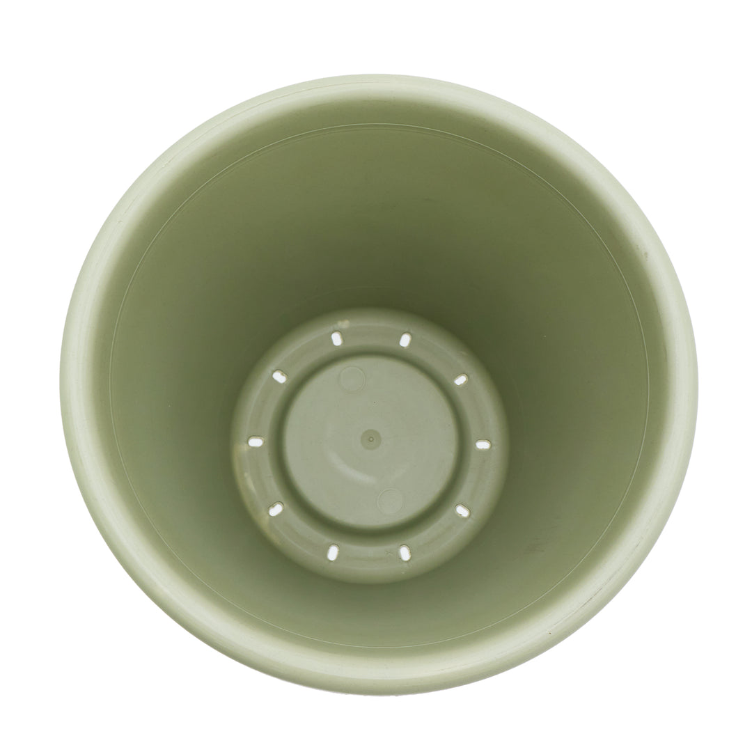 The HC Companies 14 Inch Round Classic Planter, Plastic Plant Pot, Seafoam Green