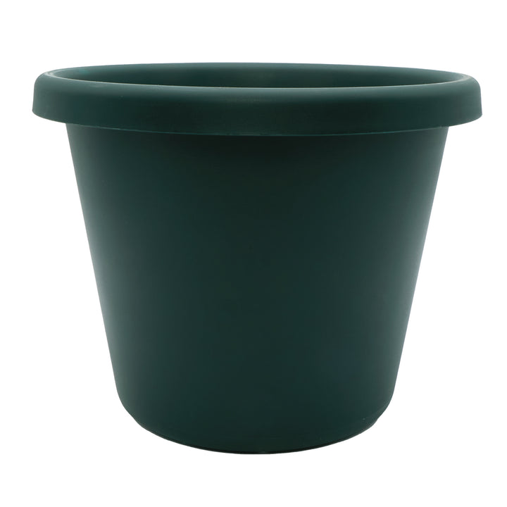 The HC Companies 14" Round Classic Planter, Plastic Plant Pot, Evergreen (Used)
