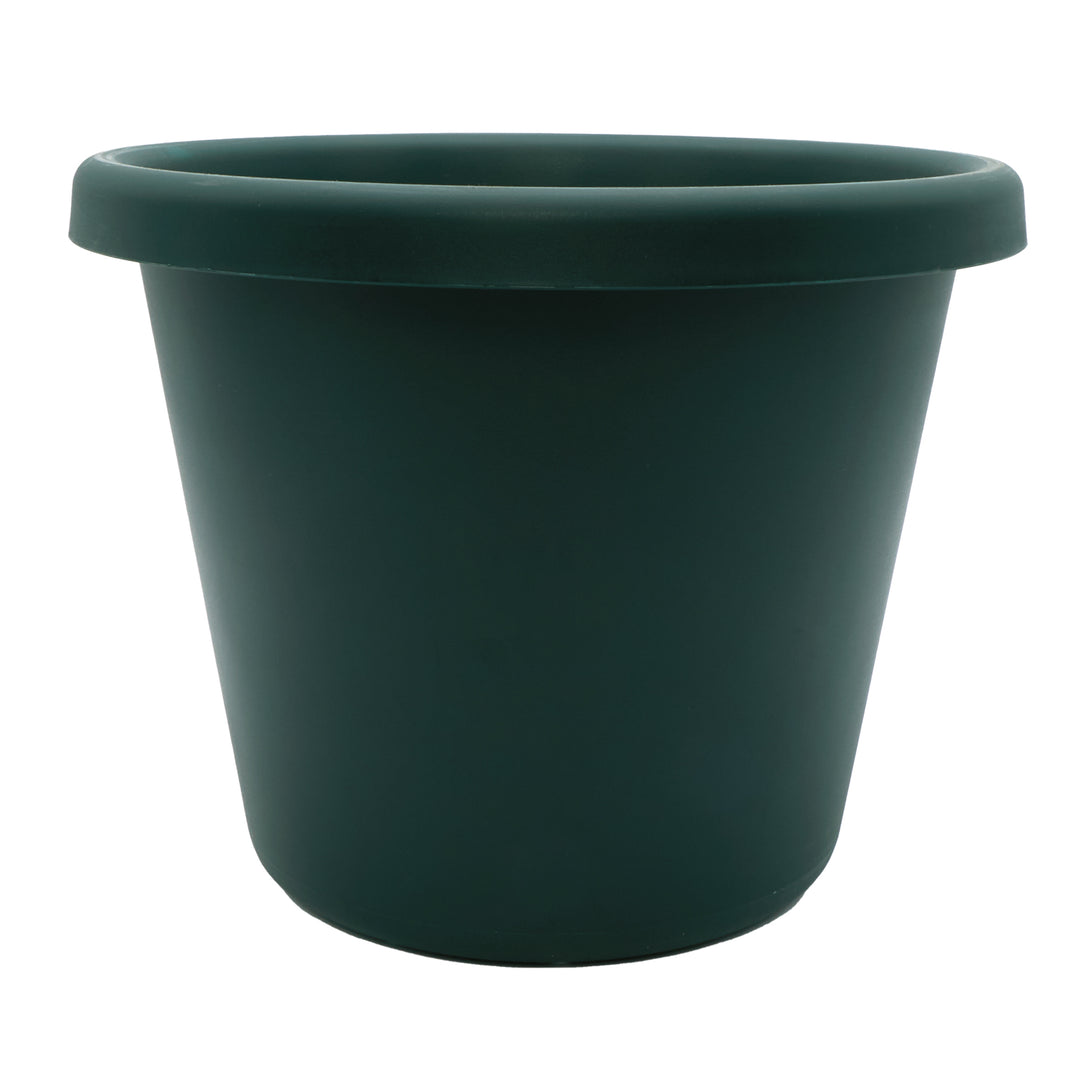 The HC Companies 14 Inch Round Classic Planter, Plastic Plant Pot, Evergreen
