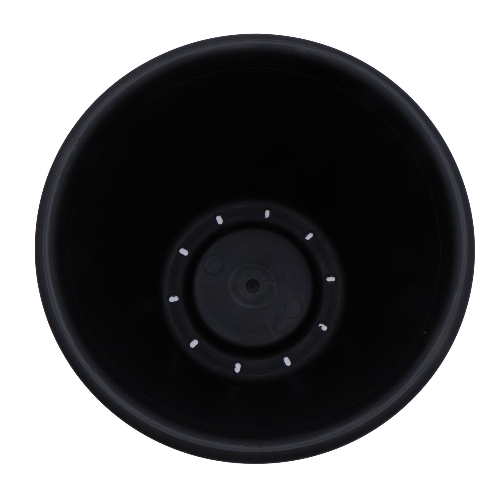 The HC Companies 14 Inch Round Classic Planter, Plastic Plant Pot, Black - VMInnovations