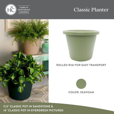 The HC Companies 15.5" Round Classic Planter, Plastic Plant Pot  (Open Box) - VMInnovations