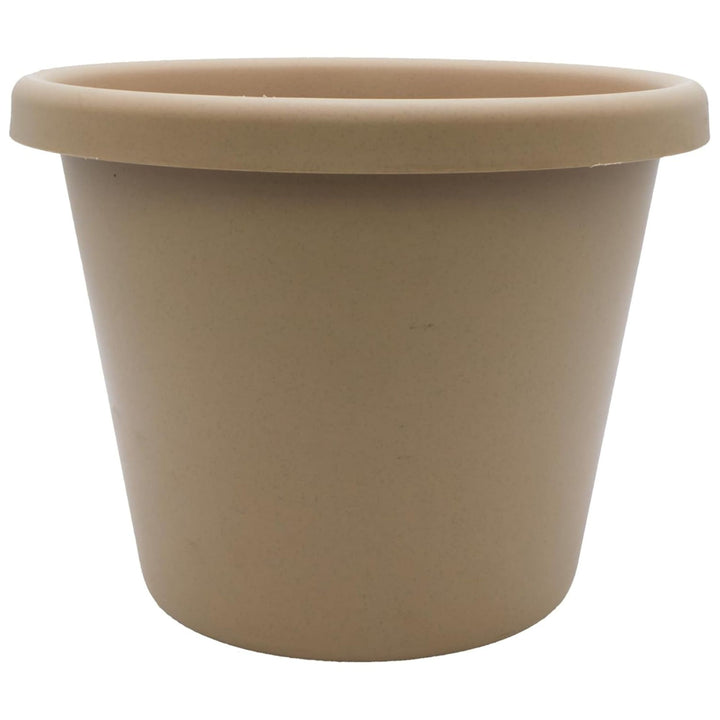 The HC Companies 15.5 Inch Round Classic Planter, Plastic Plant Pot, Sandstone