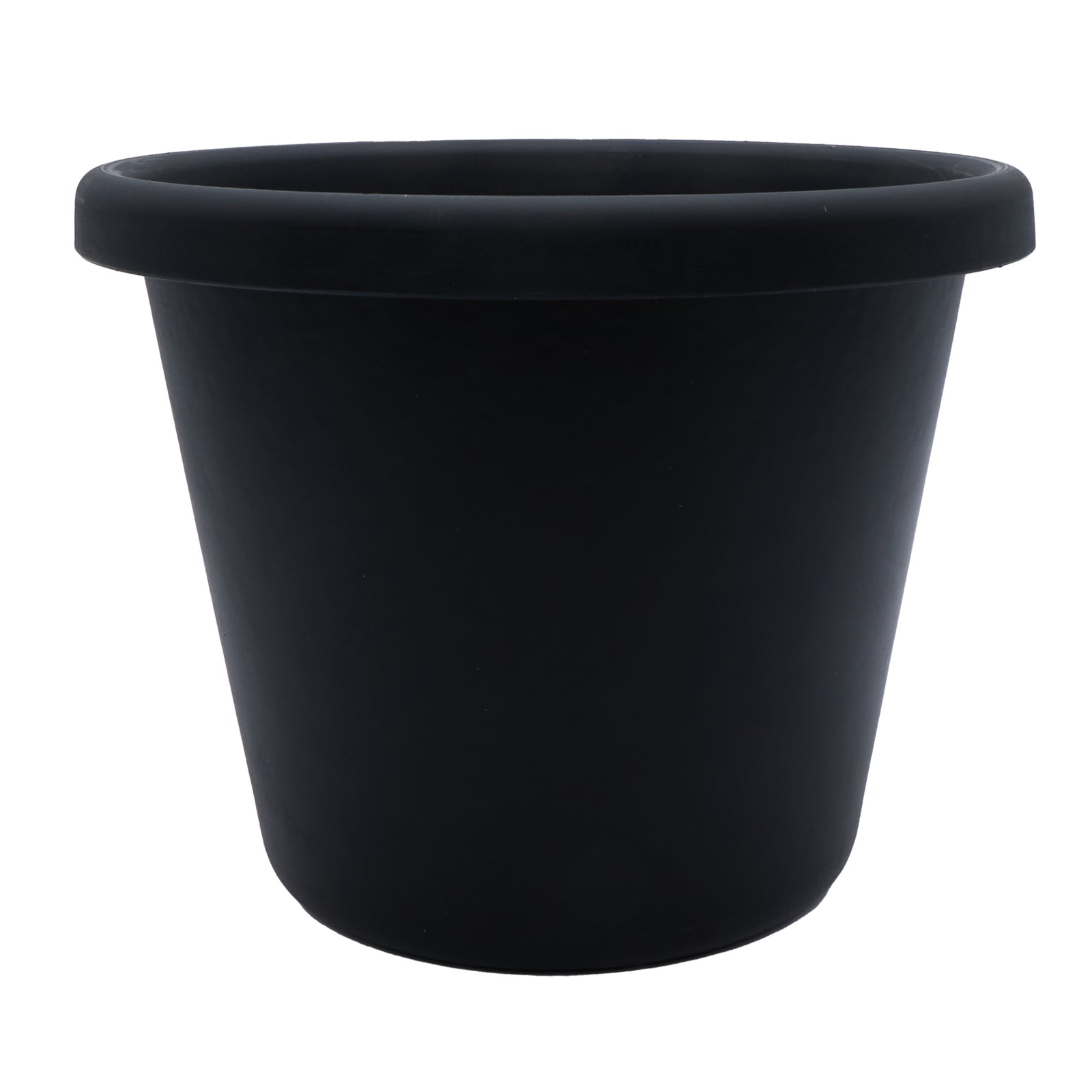 The HC Companies 17 Inch Round Classic Planter, Plastic Plant Pot, Black - VMInnovations