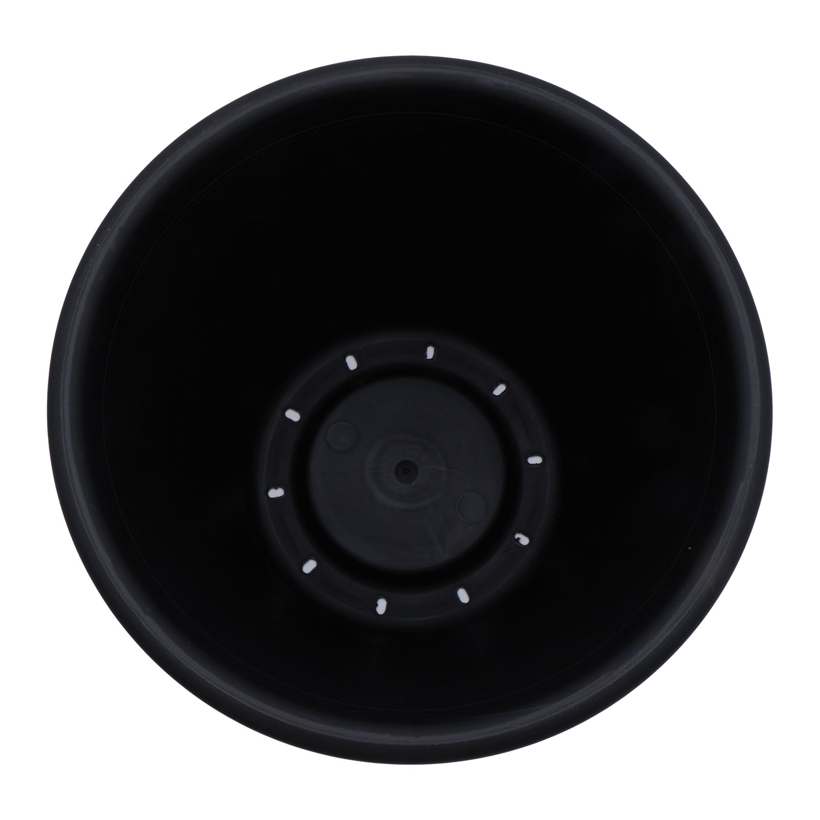 The HC Companies 17 Inch Round Classic Planter, Plastic Plant Pot, Black - VMInnovations