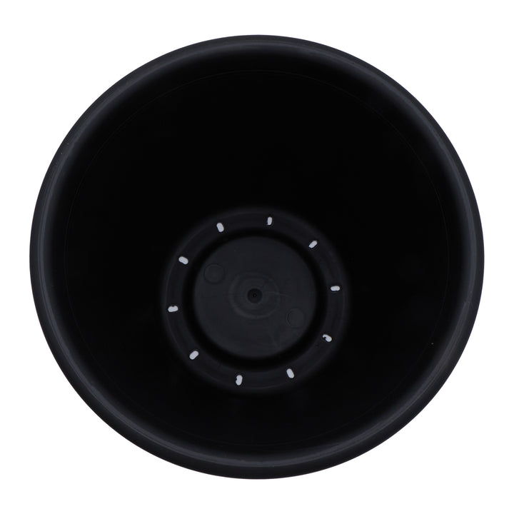 The HC Companies 17 Inch Round Classic Planter, Plastic Plant Pot, Black