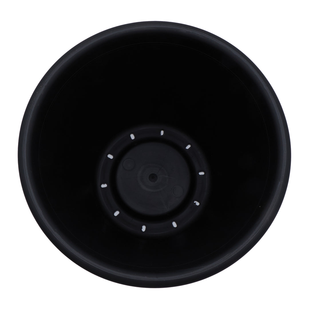The HC Companies 17 Inch Round Classic Planter, Plastic Plant Pot, Black