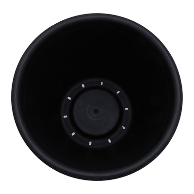The HC Companies 17 Inch Round Classic Planter, Plastic Plant Pot, Black - VMInnovations