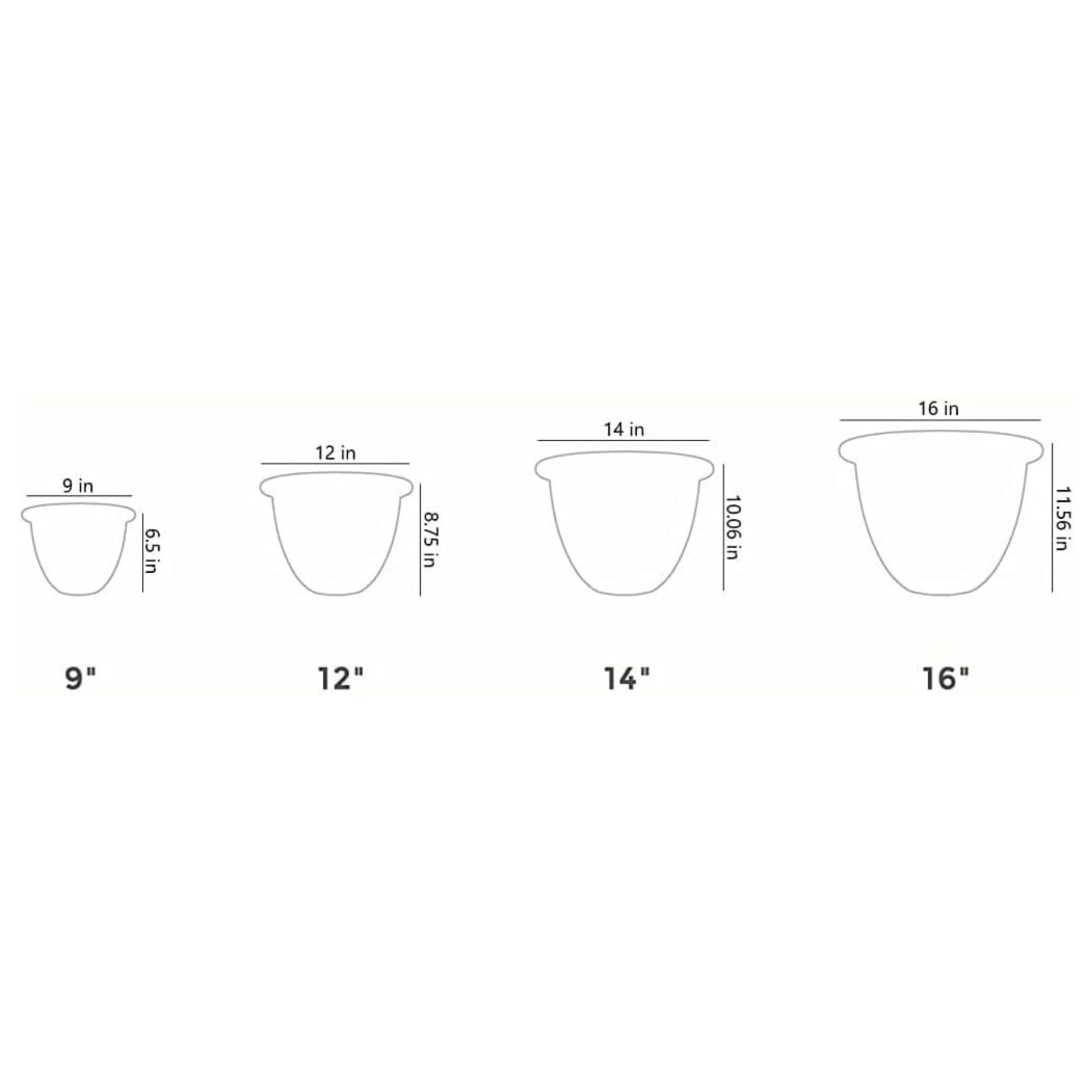 The HC Companies Sevilla Self-Watering Pot with Internal Disk, 12 In, (Open Box)