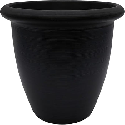 The HC Companies Sevilla Self-Watering Pot with Internal Disk, 12 Inch, Black - VMInnovations