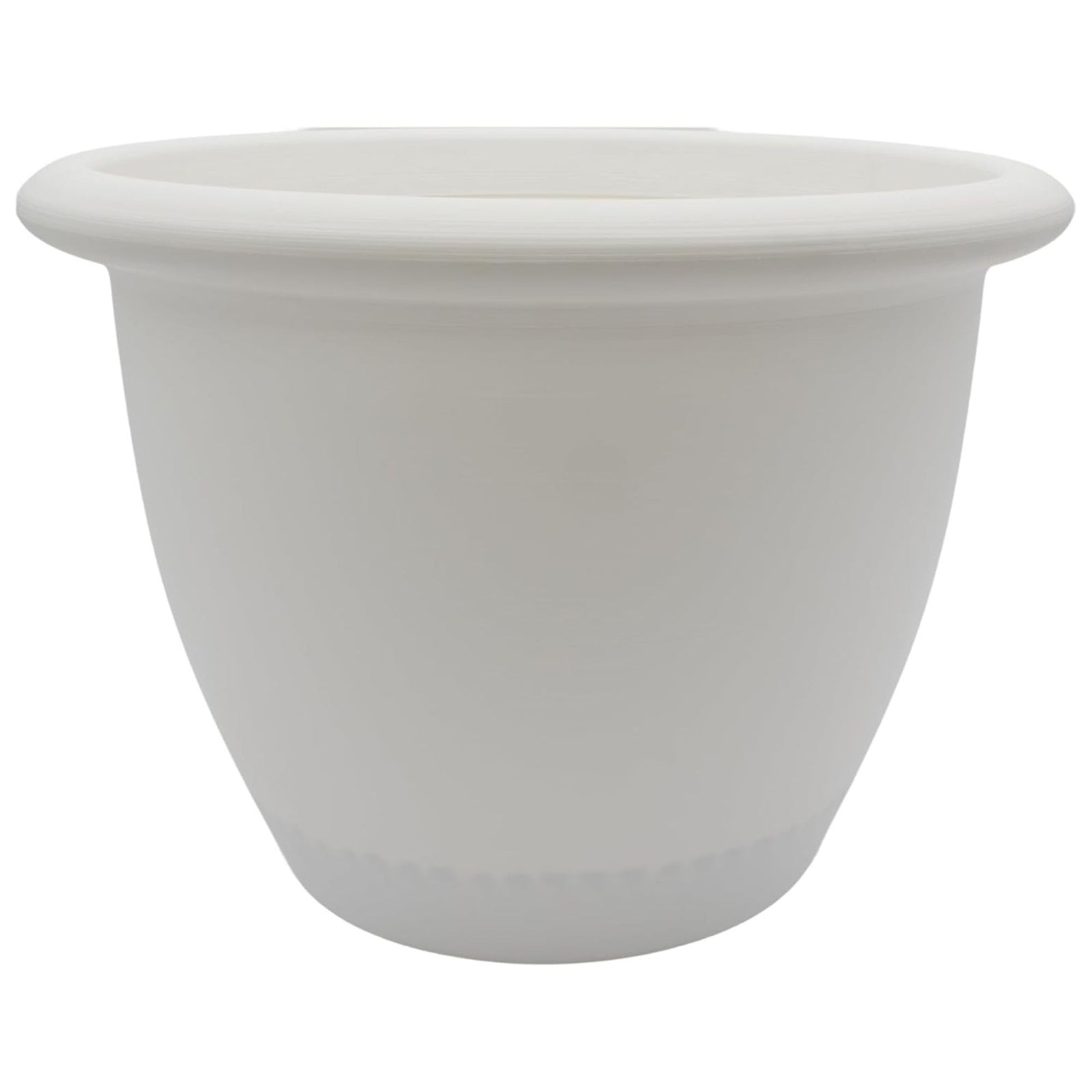 The HC Companies Sevilla Self-Watering Pot with Internal Disk, 14 Inch, White - VMInnovations