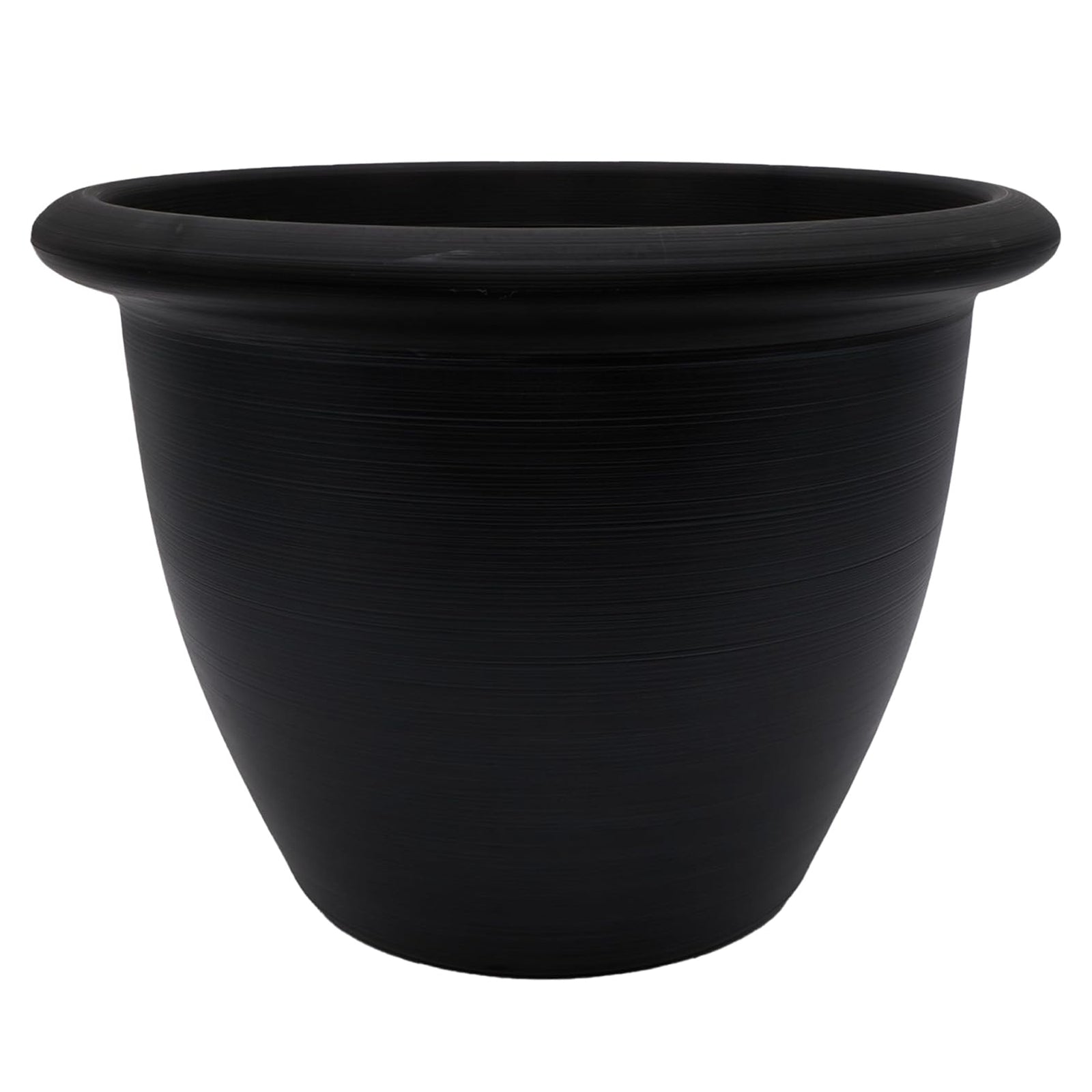 The HC Companies Sevilla Self-Watering Pot with Internal Disk, 14 Inch, Black - VMInnovations