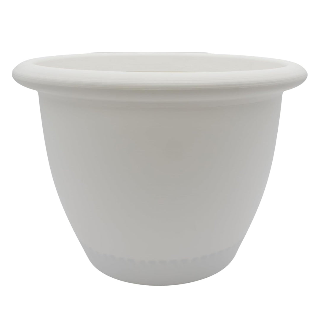 The HC Companies Sevilla Self-Watering Pot with Internal Disk, 16 Inch, White