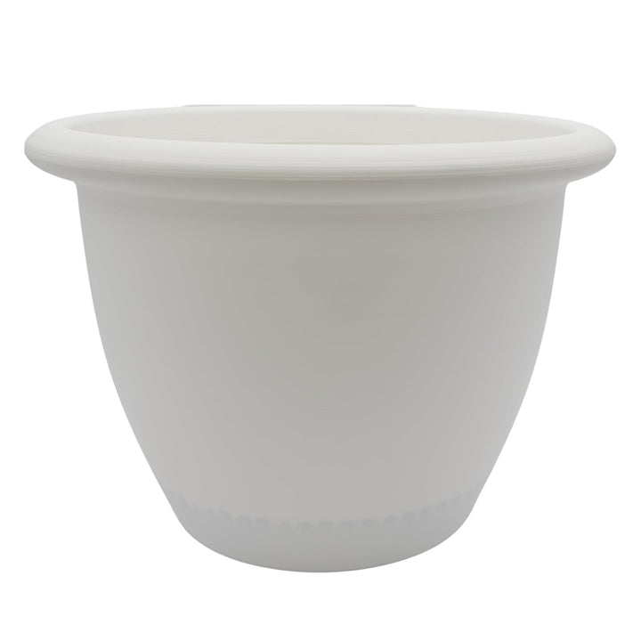 The HC Companies Sevilla Self-Watering Pot with Internal Disk, 16 Inch, White