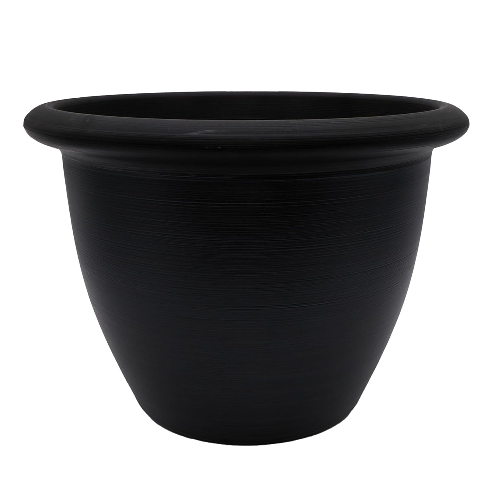 The HC Companies Sevilla Self-Watering Pot with Internal Disk, 16 Inch, Black - VMInnovations