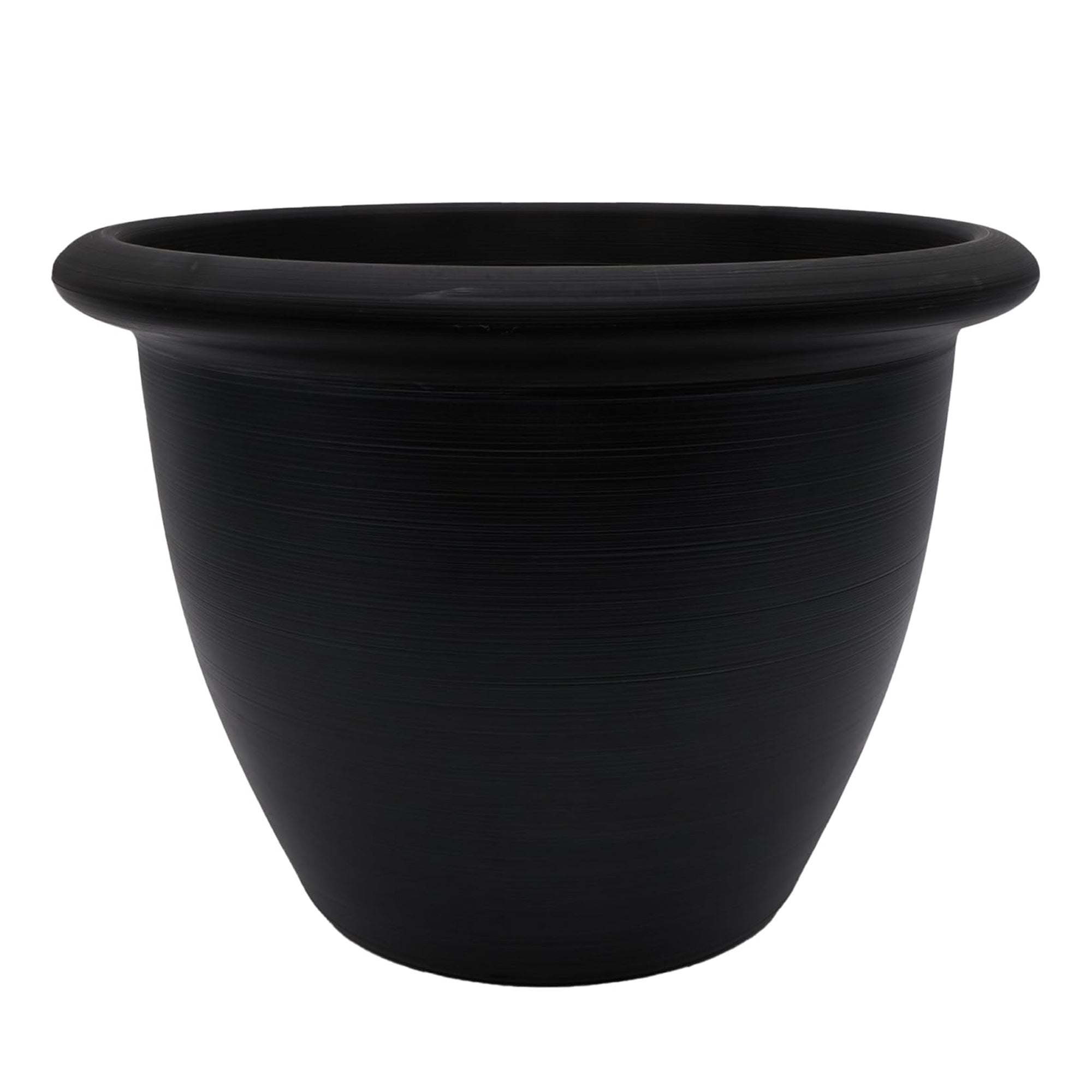 The HC Companies Sevilla Self-Watering Pot with Internal Disk, 16 Inch, Black - VMInnovations