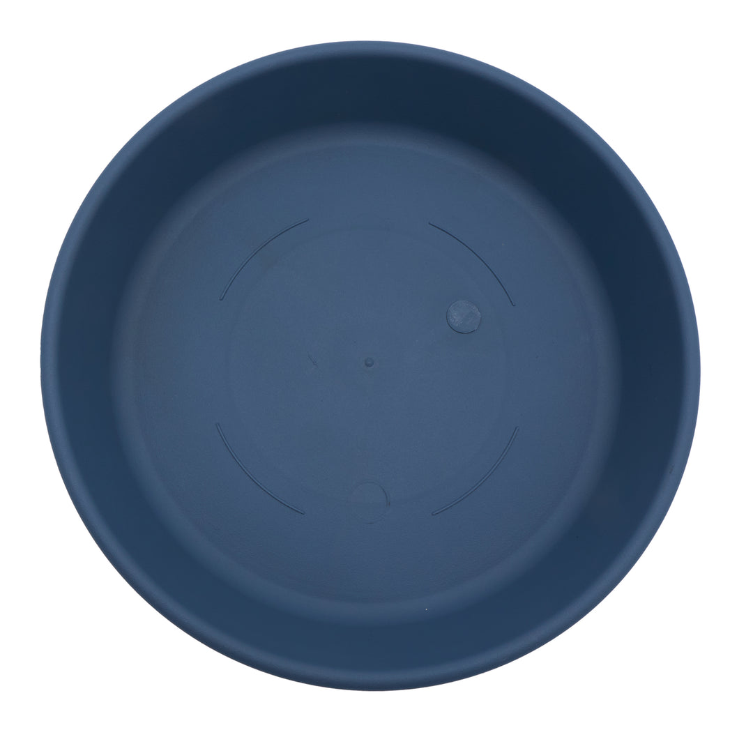 The HC Companies Classic 12 Inch Round Plant Pot Saucer Drip Tray, Slate Blue