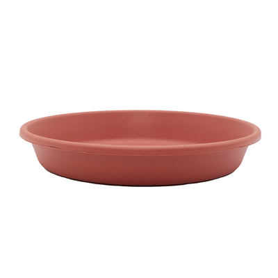 The HC Companies Classic 14 Inch Round Plastic Plant Pot Saucer Drip Tray, Clay - VMInnovations