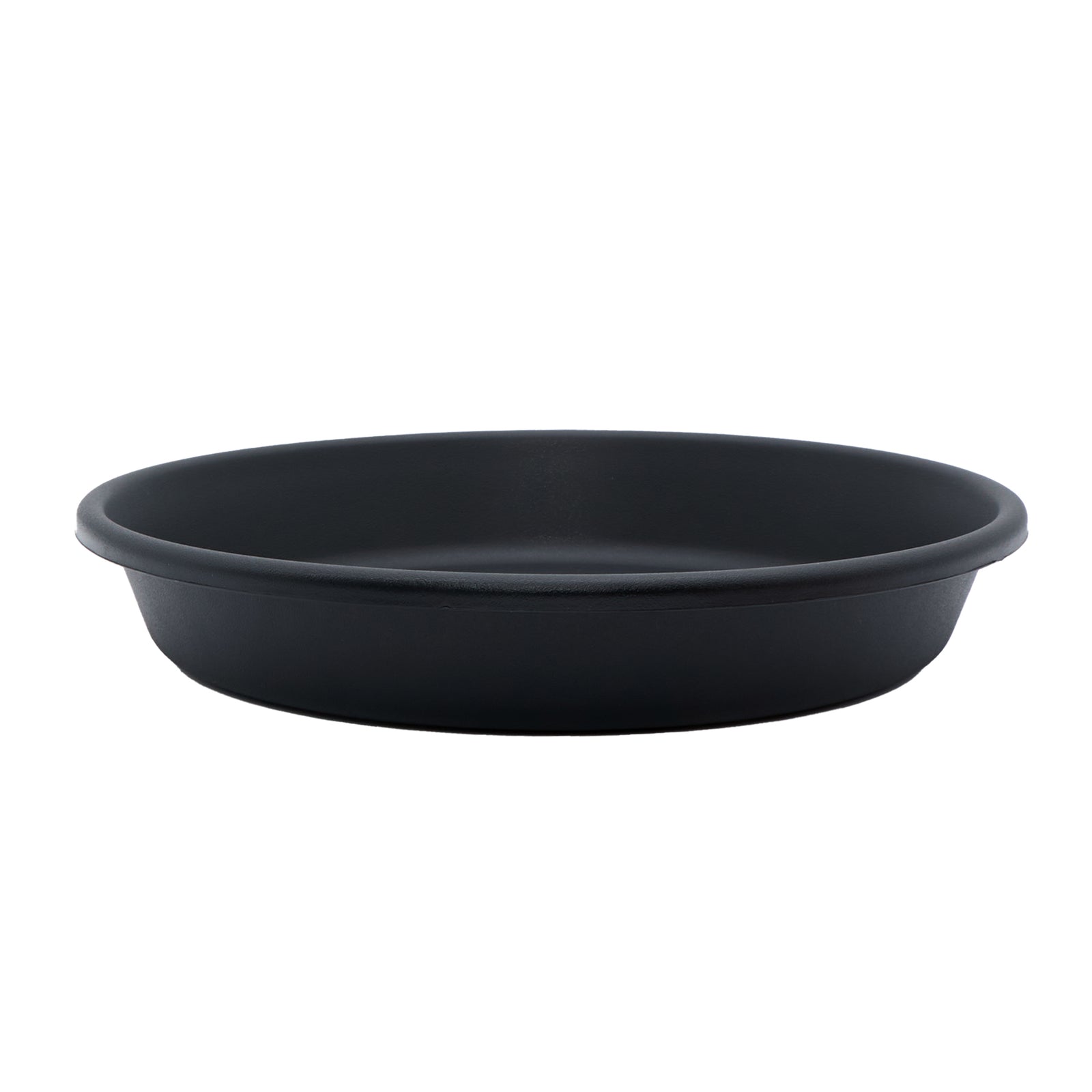 The HC Companies Classic 16 Inch Round Plastic Plant Pot Saucer Drip Tray, Black - VMInnovations