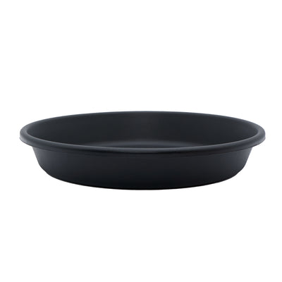 The HC Companies Classic 16 Inch Round Plastic Plant Pot Saucer Drip Tray, Black - VMInnovations