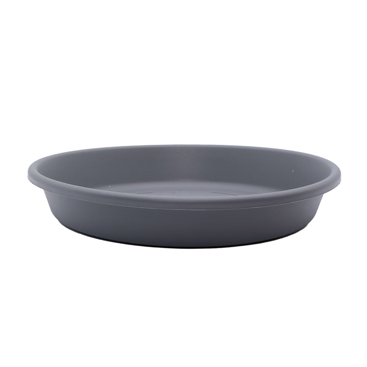The HC Companies Classic 17.5 Inch Round Plant Pot Saucer Drip Tray, Warm Grey
