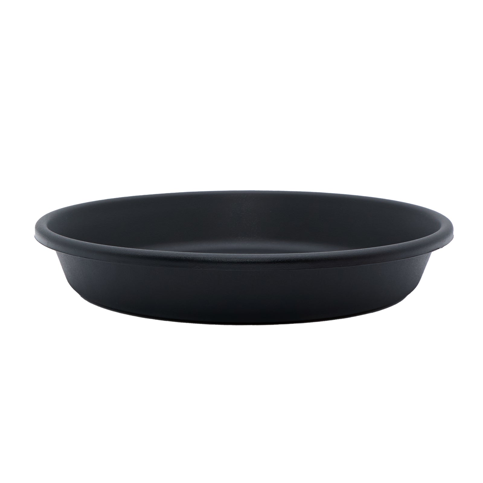 The HC Companies Classic 17.5" Round Plastic Plant Pot Saucer Drip Tray, Black - VMInnovations