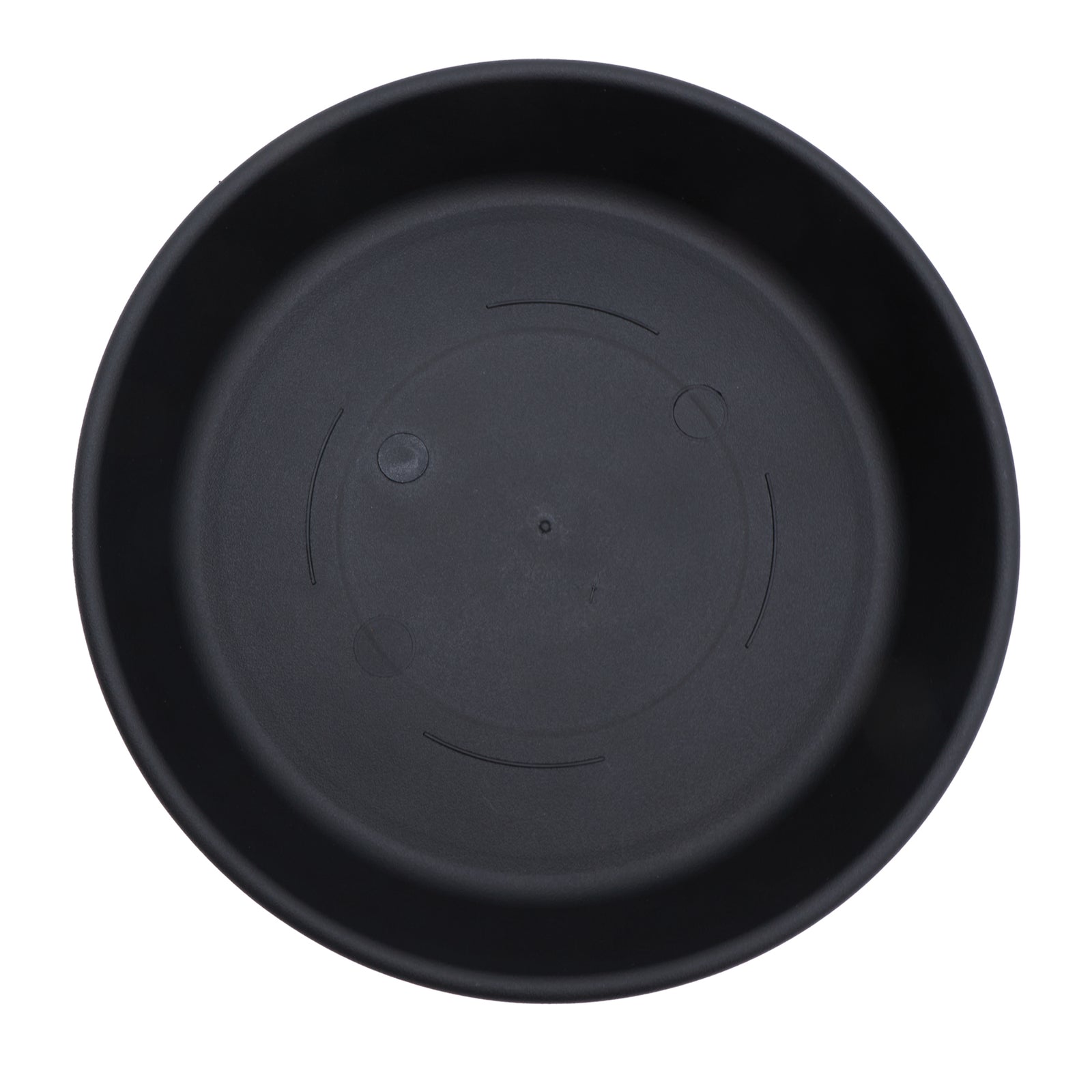 The HC Companies Classic 17.5" Round Plastic Plant Pot Saucer Drip Tray, Black - VMInnovations
