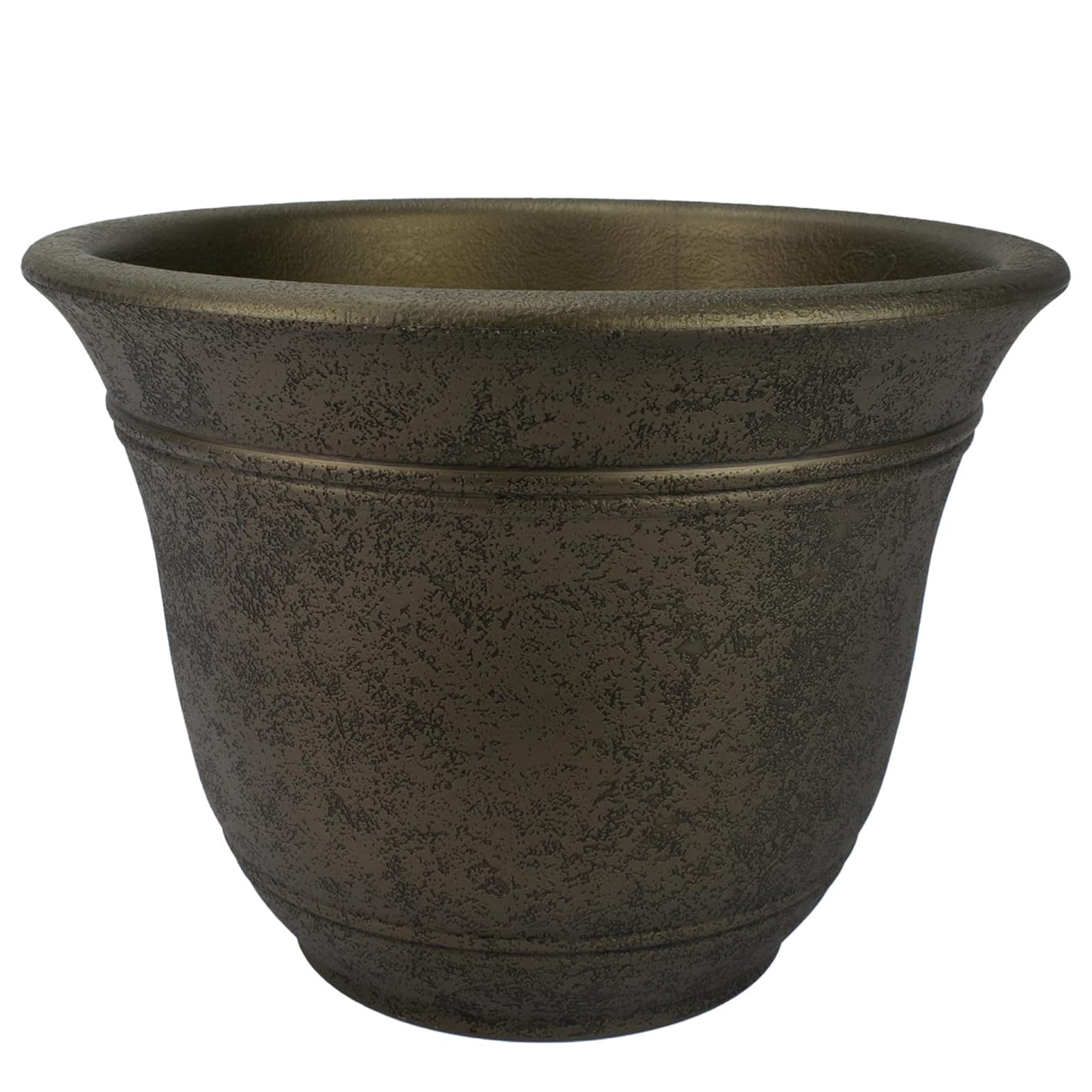 The HC Companies Sierra Self-Watering Pot with Internal Disk, 16", Celtic Bronze - VMInnovations