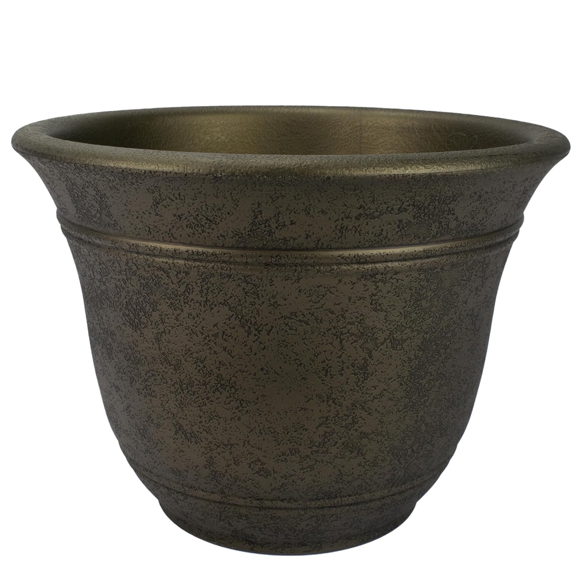The HC Companies Sierra Self-Watering Pot with Internal Disk, 16", Celtic Bronze - VMInnovations