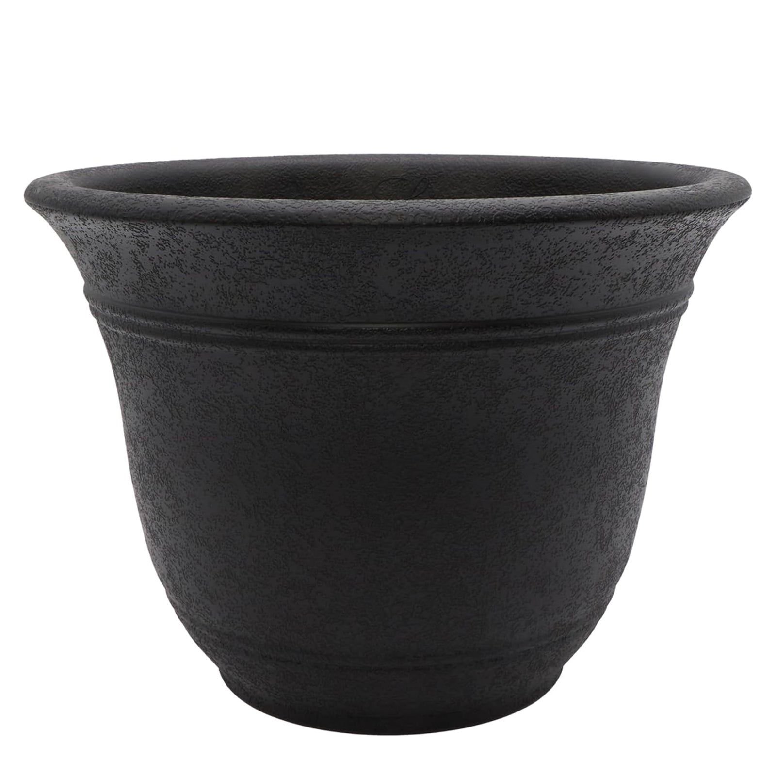 The HC Companies Sierra Self-Watering Pot with Internal Disk, 16", Black Onyx - VMInnovations