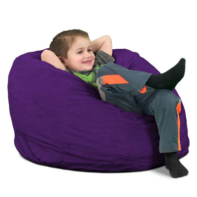 Ultimate Sack Kids Bean Bag Chair, Oversized Comfy Lounger, Purple (Open Box)