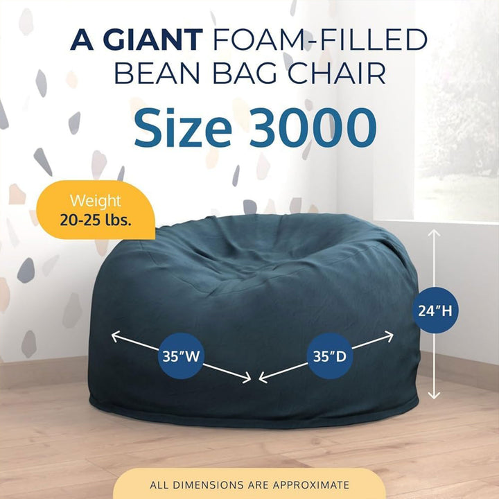 Ultimate Sack 3ft Bean Bag Chair, Oversized Indoor Comfy Lounger (Open Box)