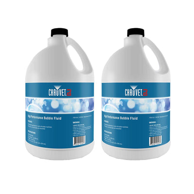 Chauvet High-Performance Non-Staining Bubble Fluid, 1-Gallon (2 Pack) | 2 x BJU
